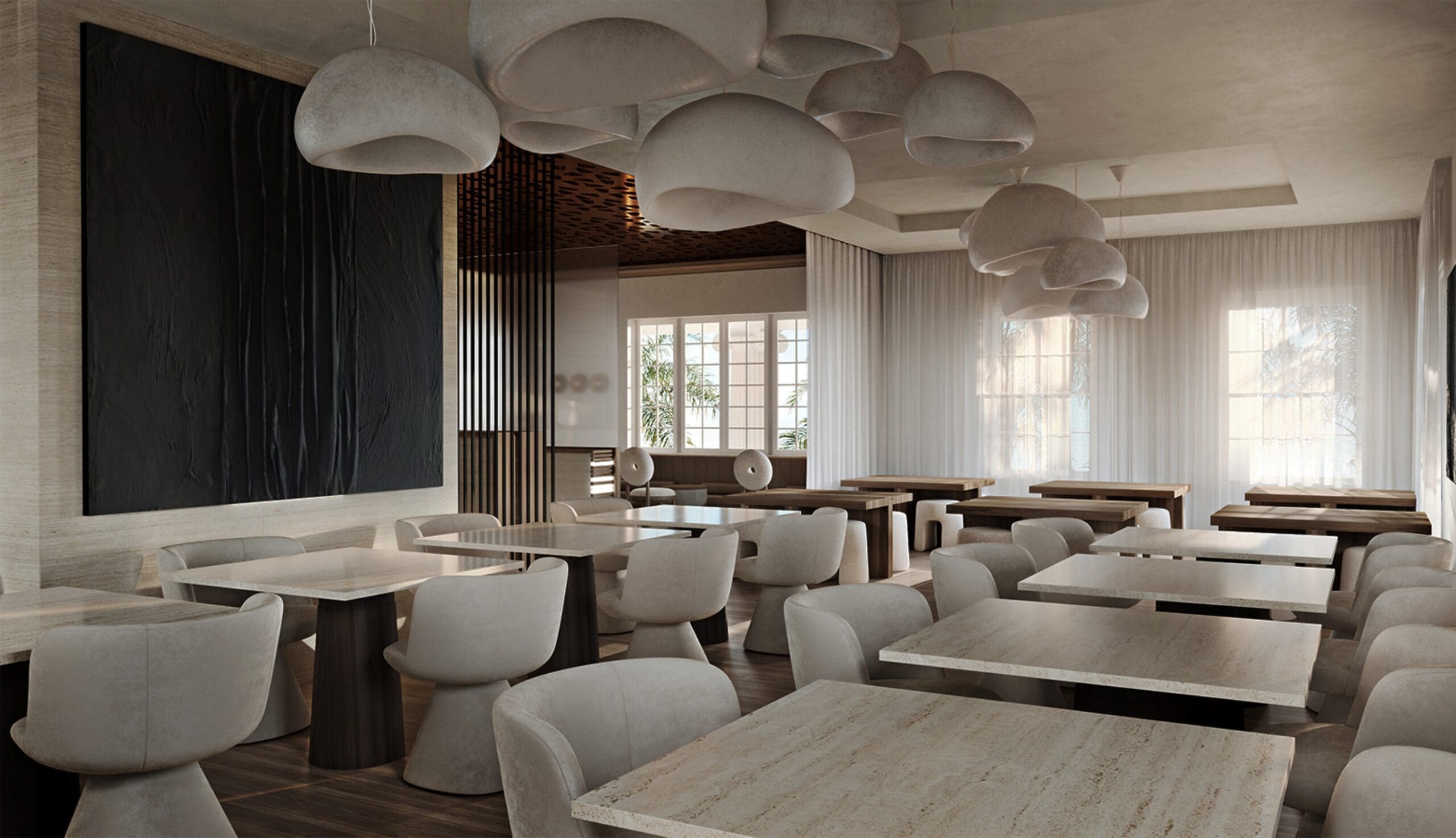 Blanka Restaurant - Dining Room - Decor Atelier Global Luxury Hospitality Interior Designer - Houston, Los Angeles, Miami, New York