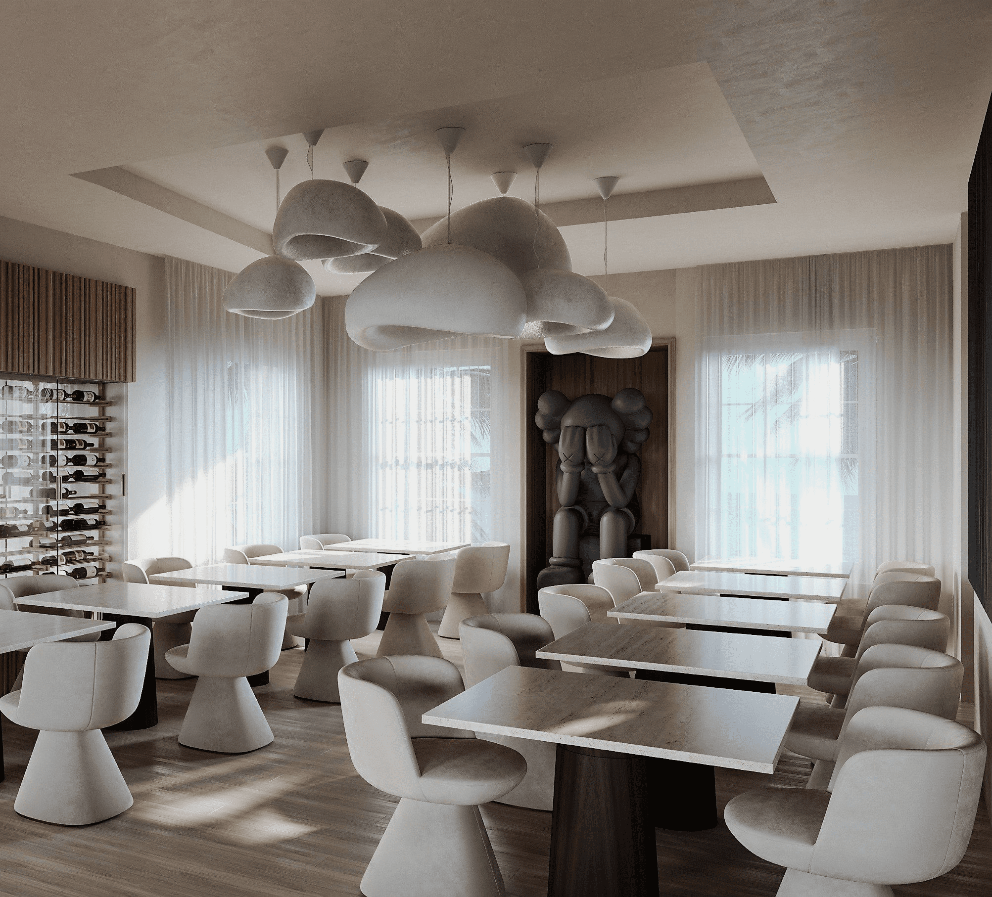 Blanka Restaurant - Dining Room - Decor Atelier Global Luxury Hospitality Interior Designer - Houston, Los Angeles, Miami, New York